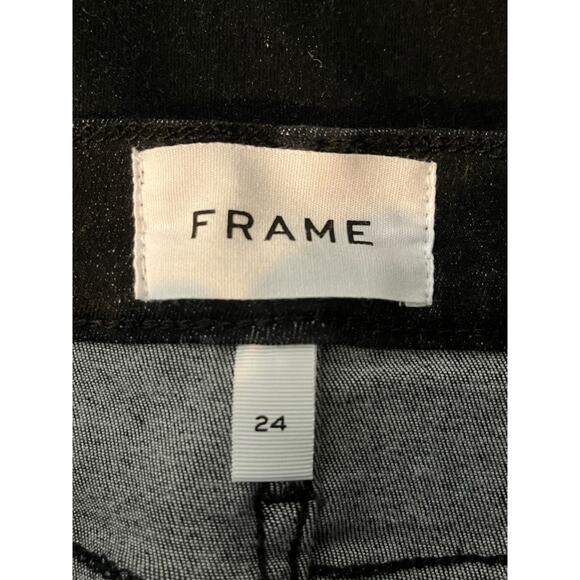 Frame Jeans Le High waisted skinny black size 24 - Picture 6 of 8